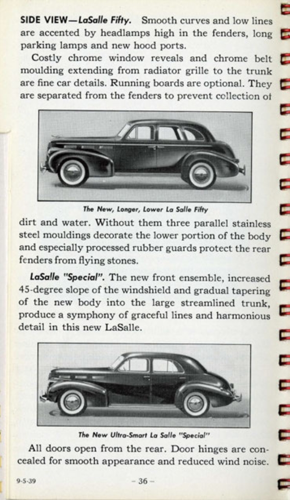 1940 Cadillac LaSalle Data Book Page 53